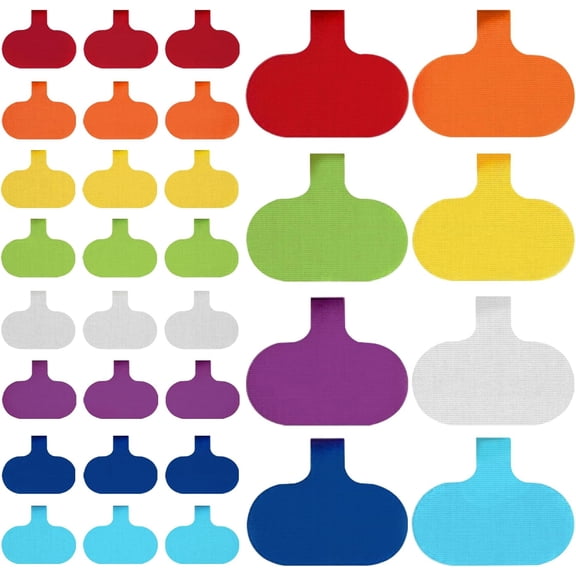Cable Labels Tags: 32 Pcs Write-On Cord Tags, 8-Color Wire Organizer Ties for Electronics Cable Management and Identification