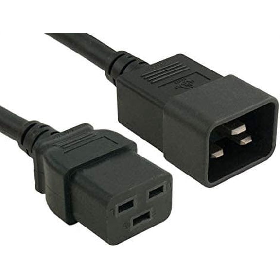 Cable Leader 10 ft 14 AWG 15A 250V Power Cord IEC320 C20 to IEC320 C19 UL Listed