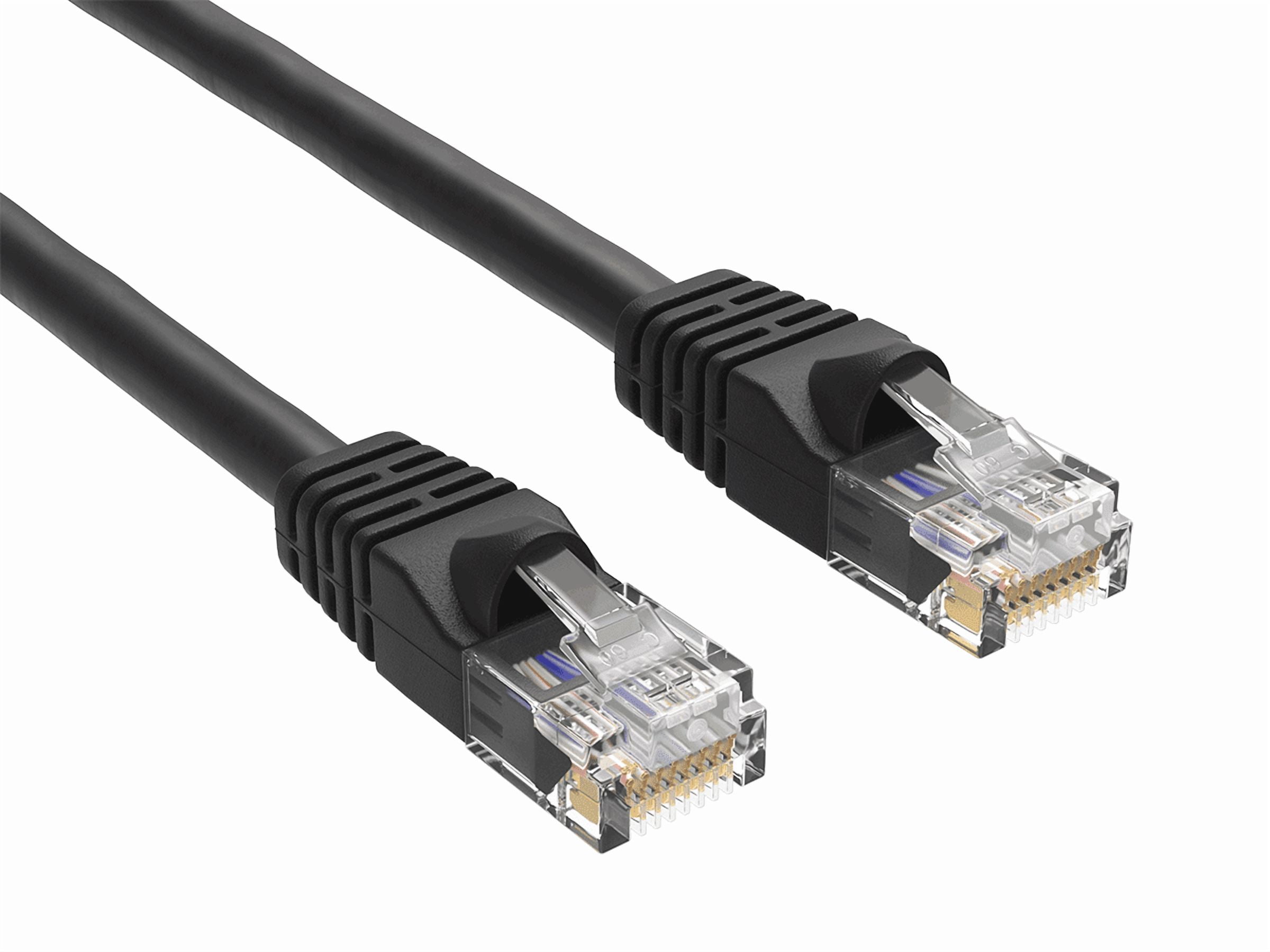Cable Leader 100ft Cat6 UTP Ethernet Network Patch Cable Snagless 24AWG Bare Copper, Black