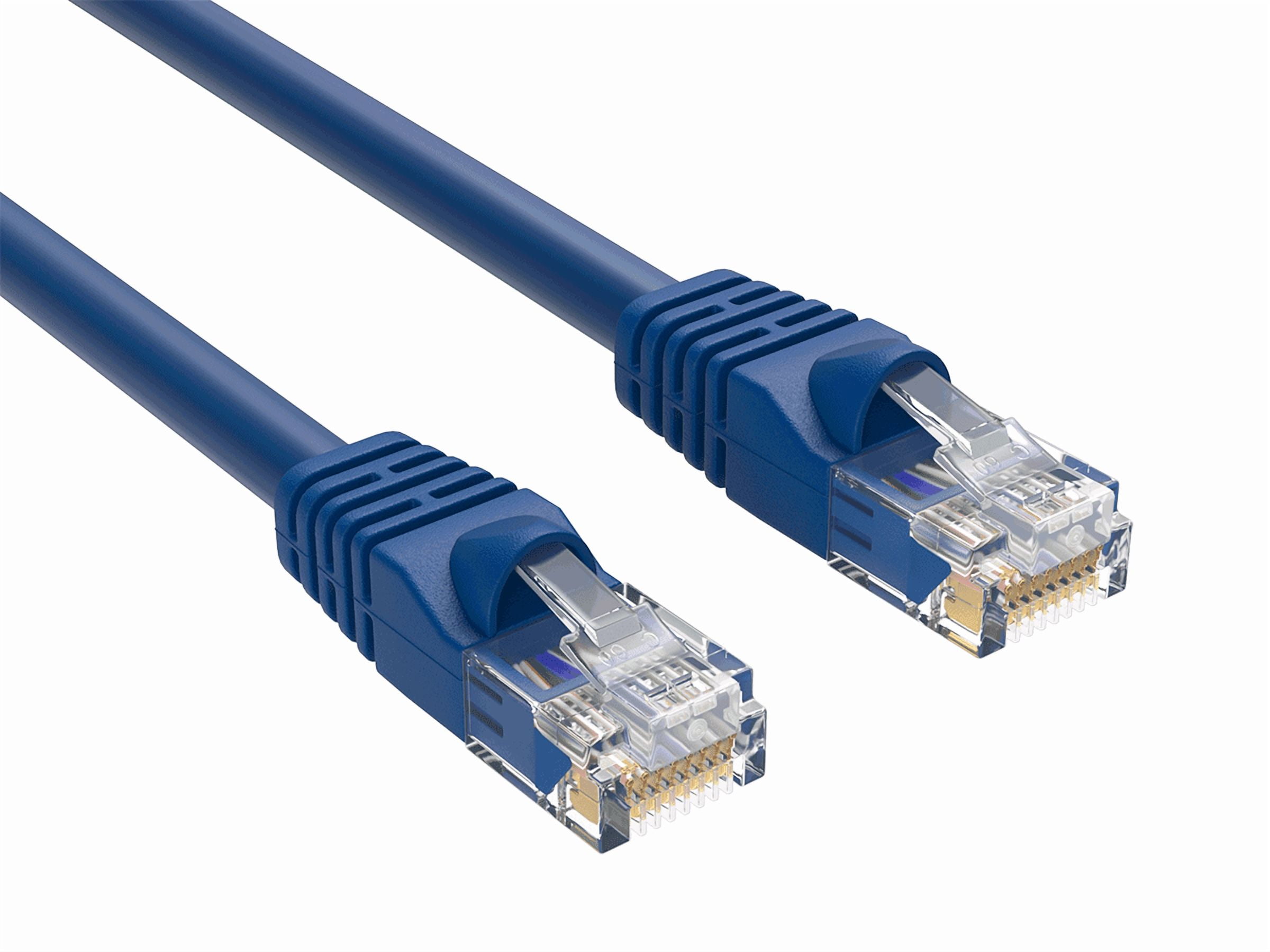 Cable Leader 100ft Cat6 UTP Ethernet Network Patch Cable Snagless 24AWG Bare Copper, Blue