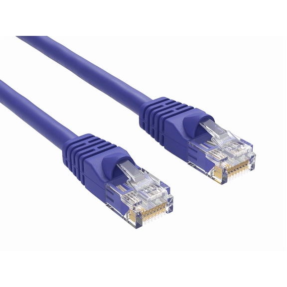 Cable Leader 100ft Cat6 UTP Ethernet Network Patch Cable Snagless 24AWG Bare Copper, Purple
