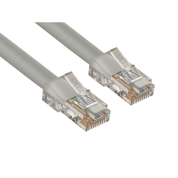 Cable Leader 100ft Cat6 UTP Non-Booted Ethernet Network Patch Cable 24AWG Bare Copper, Gray