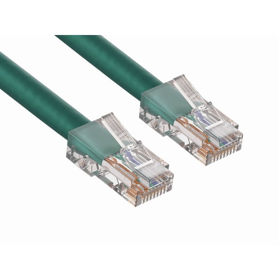 Cable Leader 100ft Cat6 UTP Non-Booted Ethernet Network Patch Cable 24AWG Bare Copper, Green