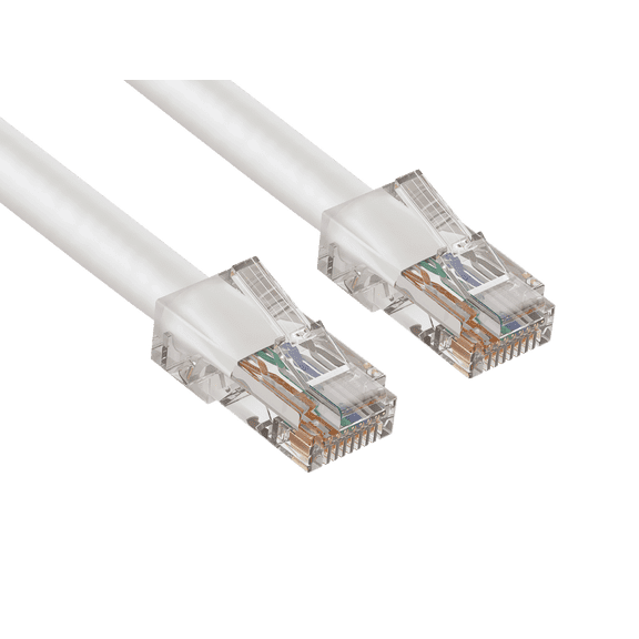 Cable Leader 100ft Cat6 UTP Non-Booted Ethernet Network Patch Cable 24AWG Bare Copper, White