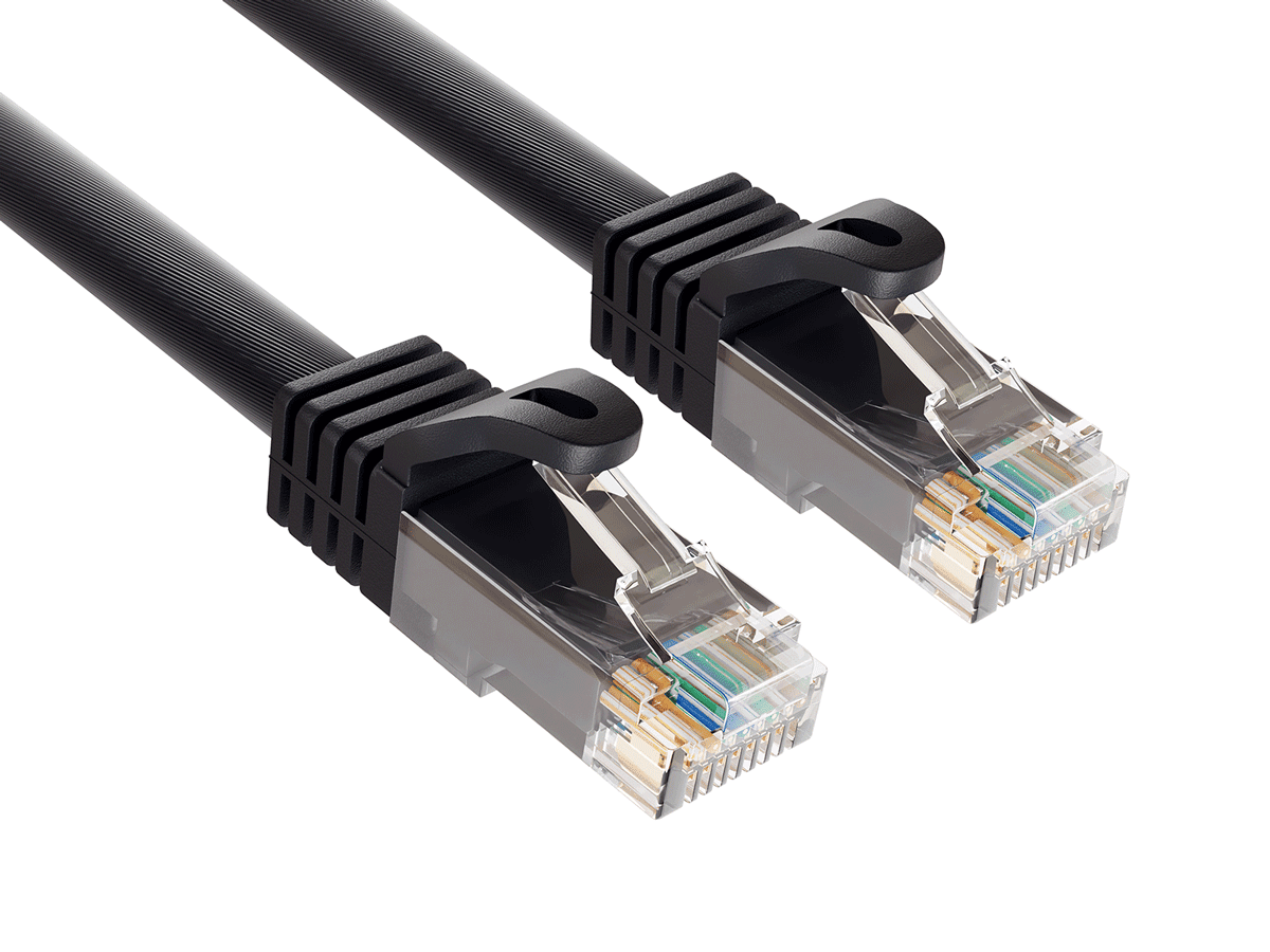 Cable Leader 100ft Cat6a UTP 10G Ethernet Network Patch Cable Snagless 24AWG Bare Copper, Black