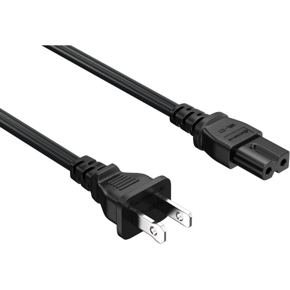 Cable Leader 10ft 18 AWG 2-Slot Polarized Notebook Power Cord (IEC320 C7 to NEMA 1-15P)