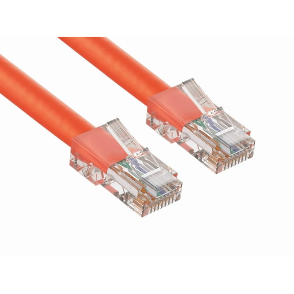 Cable Leader 10ft Cat6 UTP Non-Booted Ethernet Network Patch Cable 24AWG Bare Copper, Orange