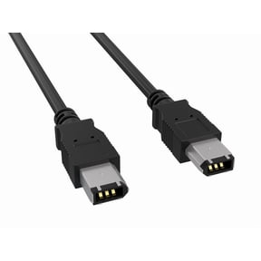 Cable Leader 10ft FireWire 400 Cable IEEE-1394a 6-Pin Male to Male Data Transfer Cable, Black