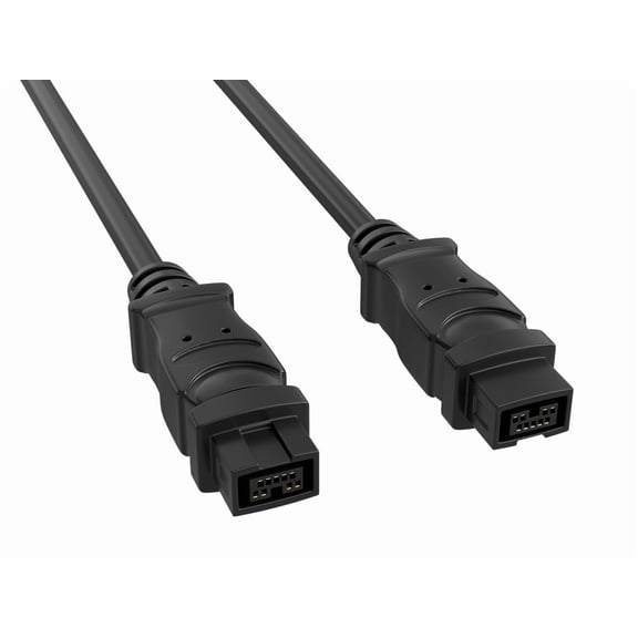 Cable Leader 10ft FireWire 800 Cable IEEE-1394b 9-Pin Male to Male Data Transfer Cable, Black