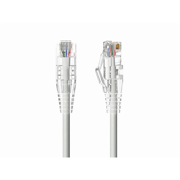Cable Leader 10ft Slim Cat6a 28AWG UTP Ethernet Network Patch Cable, Gray