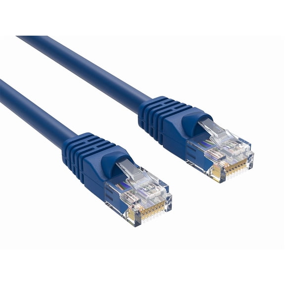 Cable Leader 12ft Cat6 UTP Ethernet Network Patch Cable Snagless 24AWG Bare Copper, Blue