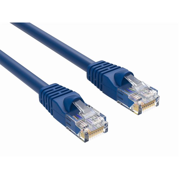 Cable Leader 12ft Cat6 UTP Ethernet Network Patch Cable Snagless 24AWG Bare Copper, Blue
