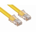 thumbnail image 1 of Cable Leader 14ft Cat5e UTP Non-Booted Ethernet Network Patch Cable 24AWG Bare Copper, Yellow, 1 of 5