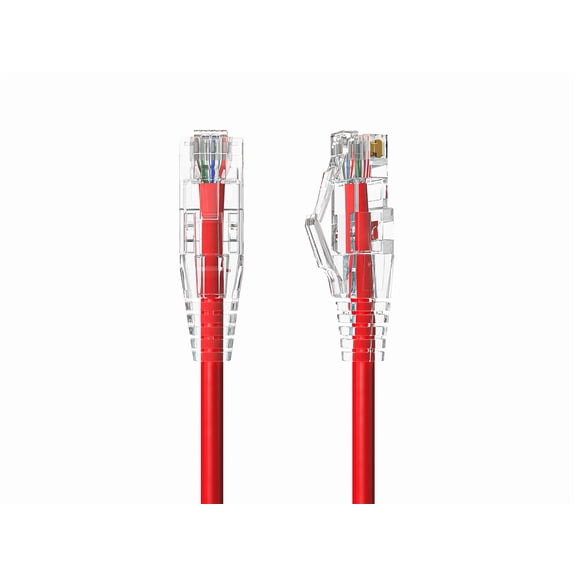 Cable Leader 20ft Slim Cat6 28AWG UTP Ethernet Network Patch Cable Snagless, Red