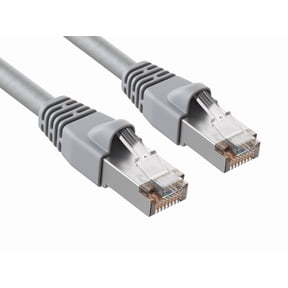 Cable Leader Cat 5e STP Ethernet Cable 25 ft - Gray | Cat5e Shielded RJ45 LAN Patch Cord, STP