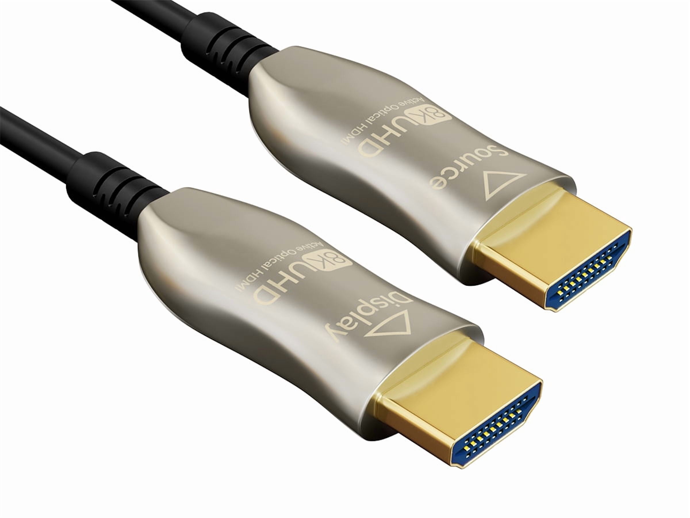 Cable Leader 25ft Ultra High Speed 8K HDMI Fiber Optic Cable (AOC), HDMI 2.1, CL3 Rated, 8K Support, UL, Black