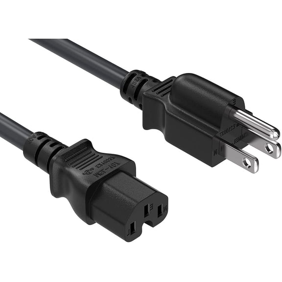 Cable Leader 3 ft 14 AWG 15A 125V Power Cord Cable NEMA 5-15P to IEC320 C15 UL Listed