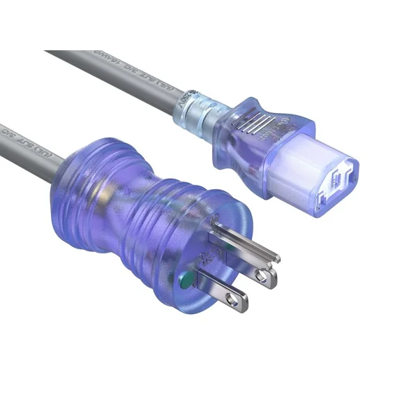 Cable Leader 3Ft Nema 5-15P To C13 Hospital Grade Power Cord 16 Awg 13A 125V Sjt