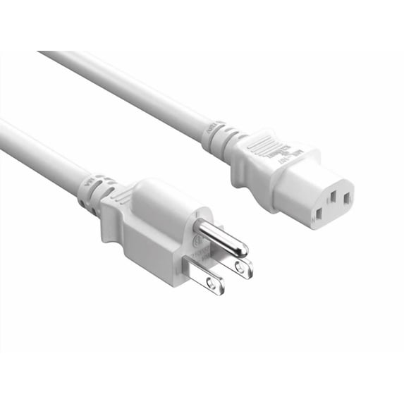 Cable Leader 3Ft Universal Ac Power Cord Nema 5-15P To C13 18Awg White