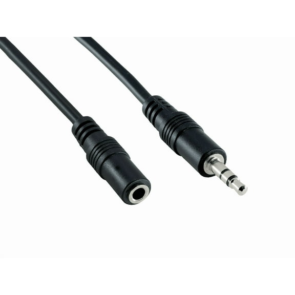 Cable Leader 3ft 3.5mm Male to 3.5mm Female Stereo Audio Extension Cable, Black