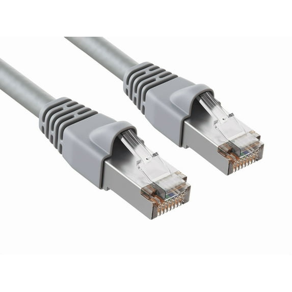 Cable Leader 3ft Cat6 Shielded Ethernet Network Patch Cable STP Snagless 24AWG Bare Copper, Gray