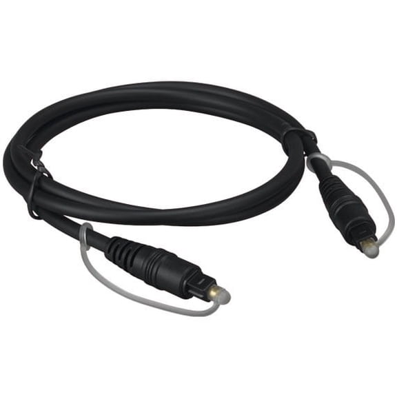 Cable Leader 3ft Digital Toslink Optical Cable, Molded Type, Male to Male, Black