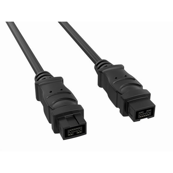 Cable Leader 3ft FireWire 800 Cable IEEE-1394b 9-Pin Male to Male Data Transfer Cable, Black