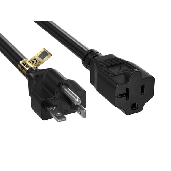 Cable Leader 3ft Heavy-Duty NEMA 5-20P to NEMA 5-20R 12AWG Extension Power Cord