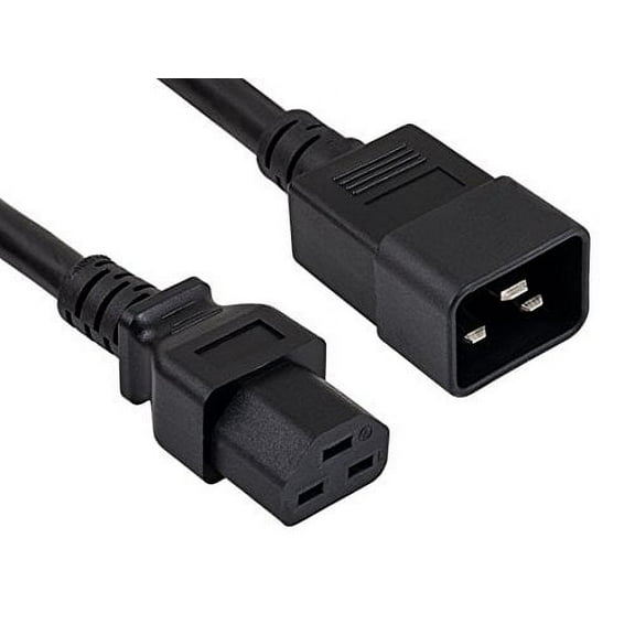 Cable Leader 3ft IEC320 C20 to C21 Heavy Duty Power Extension Cord, 12 AWG