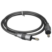 Cable Leader 3ft Mini Toslink Optical Cable, Molded Type, Male to Male, Gray