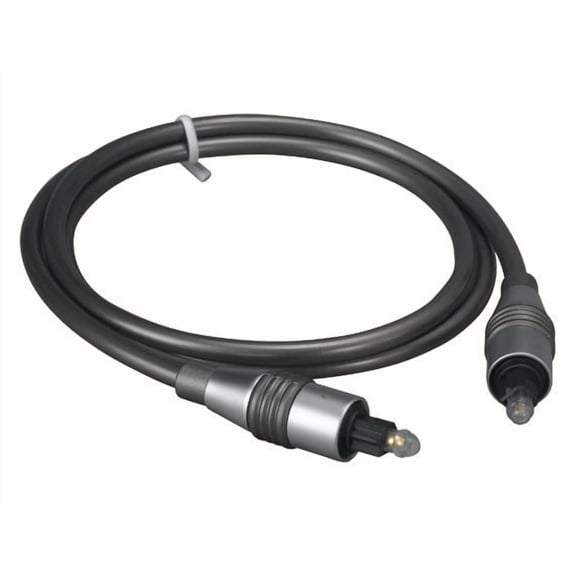 Cable Leader 3ft Mini Toslink to Toslink Optical Cable, Molded Type, Male to Male, Gray