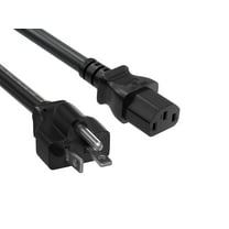 Cable Leader 3ft NEMA 6-20P to C13 Heavy Duty Power Cord 14 AWG, Black