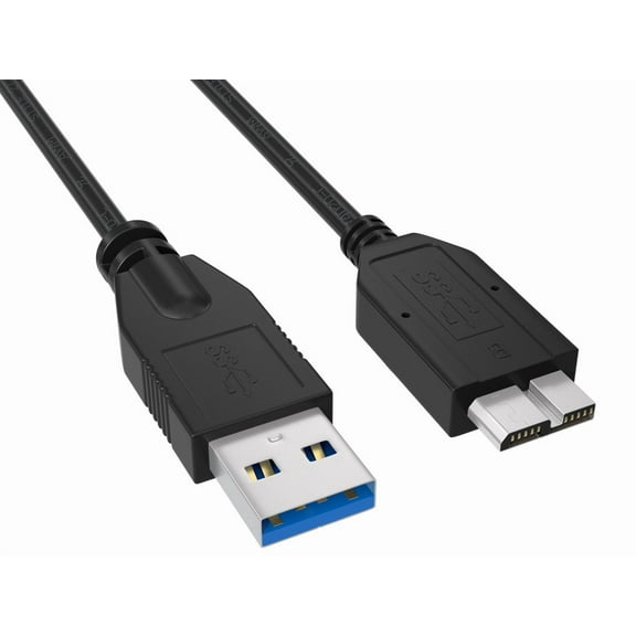 Cable Leader 3ft USB 3.0 Type A Male to Micro B Male Cable, SuperSpeed 4.8Gbps, Double-Shielded, Black