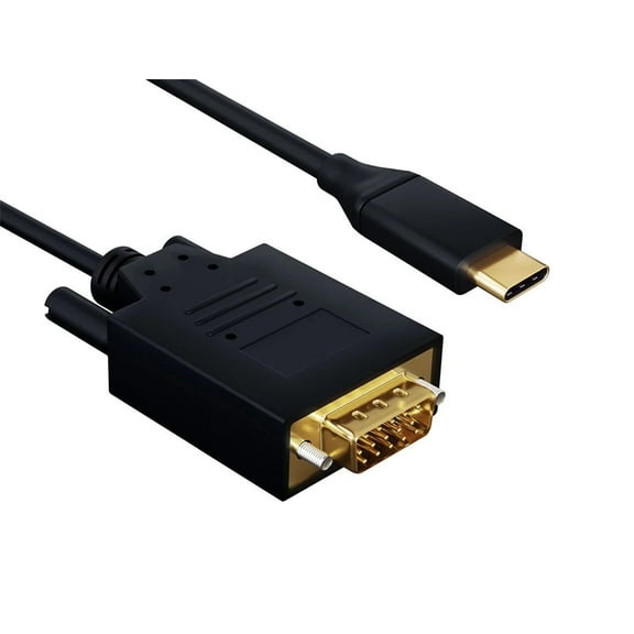 Cable Leader 3ft USB 3.1 Type C to VGA Cable Supporting 1920x1200@60Hz, Black