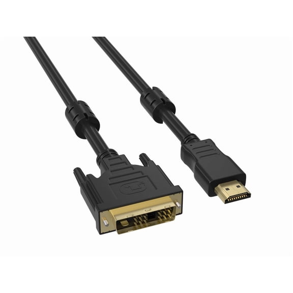 Cable Leader 3m HDMI to DVI-D Single Link Male to Male Video Monitor Cable, 1080p@60Hz, Gold-Plated, Black