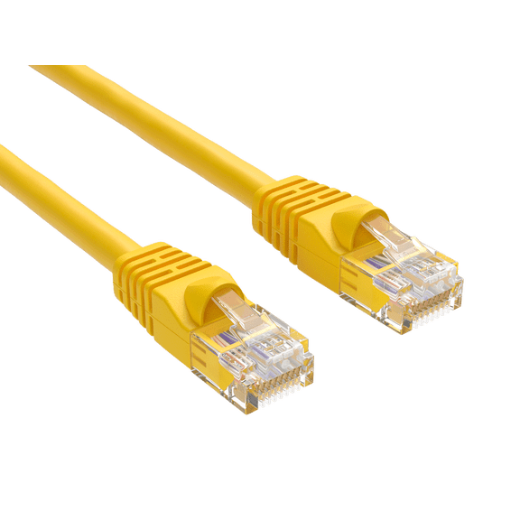 Cable Leader 4ft Cat6 UTP Ethernet Network Patch Cable Snagless 24AWG Bare Copper, Yellow