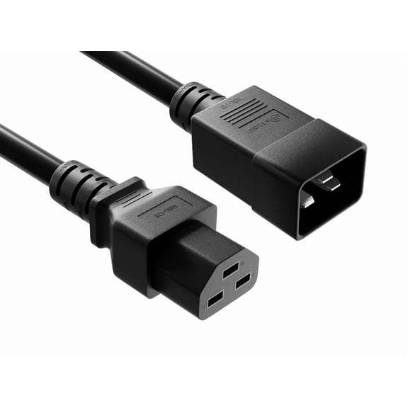 Cable Leader Server Power Cord 4 ft - Black | IEC 320 C20 to C21, 12 AWG, 20A, UL Listed