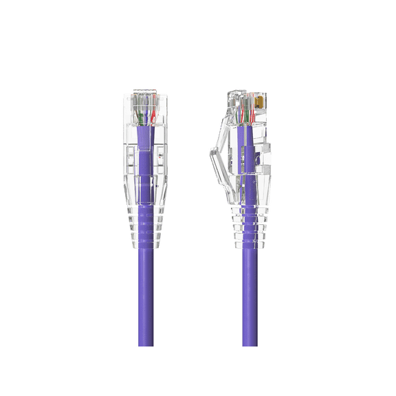 Cable Leader 4ft Slim Cat6 28AWG UTP Ethernet Network Patch Cable Snagless, Purple