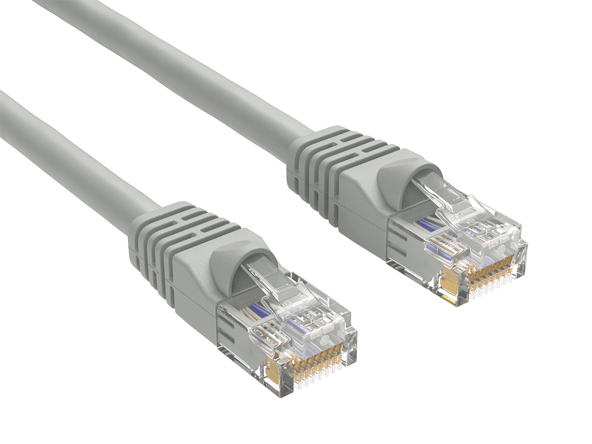 Cable Leader 50ft Cat6 Crossover UTP Ethernet Network Patch Cable Snagless 24AWG Bare Copper, Gray