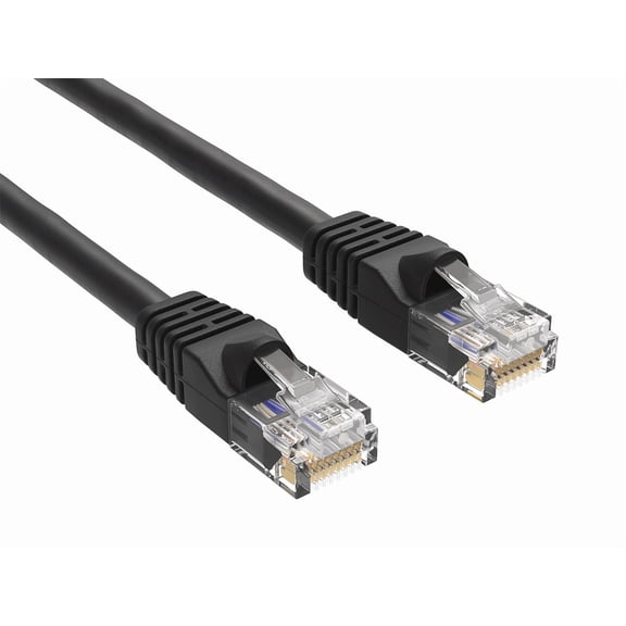Cable Leader 50ft Cat6 UTP Ethernet Network Patch Cable Snagless 24AWG Bare Copper, Black