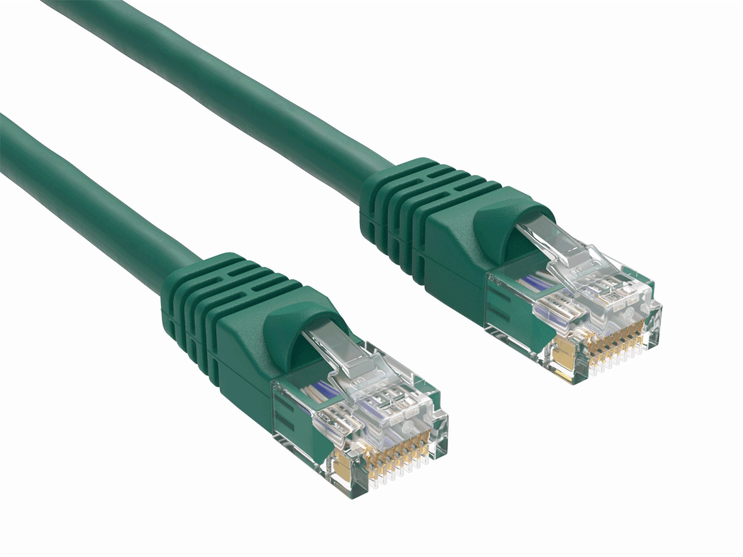 Cable Leader 50ft Cat6 UTP Ethernet Network Patch Cable Snagless 24AWG Bare Copper, Green