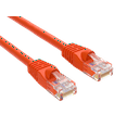 thumbnail image 1 of Cable Leader 50ft Cat6 Crossover UTP Ethernet Network Patch Cable Snagless 24AWG Bare Copper, Orange, 1 of 5