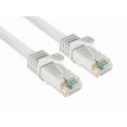 thumbnail image 1 of Cable Leader 50ft Cat6a UTP 10G Ethernet Network Patch Cable Snagless 24AWG Bare Copper, White, 1 of 5