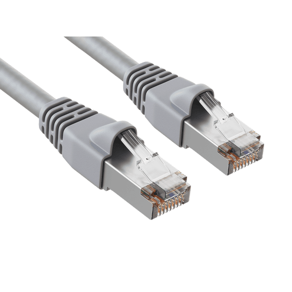 Cable Leader 5ft Cat6 Shielded Ethernet Network Patch Cable STP Snagless 24AWG Bare Copper, Gray