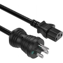 Cable Leader 6 ft 16 AWG North American Hospital Grade Power Cord 5-15P to IEC320 C13, Black