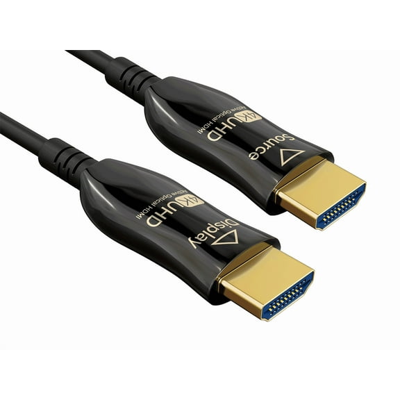 Cable Leader 65ft High Speed HDMI Fiber Optic Cable (AOC), HDMI 2.0, Plenum Rated, 4K Support, UL, Black