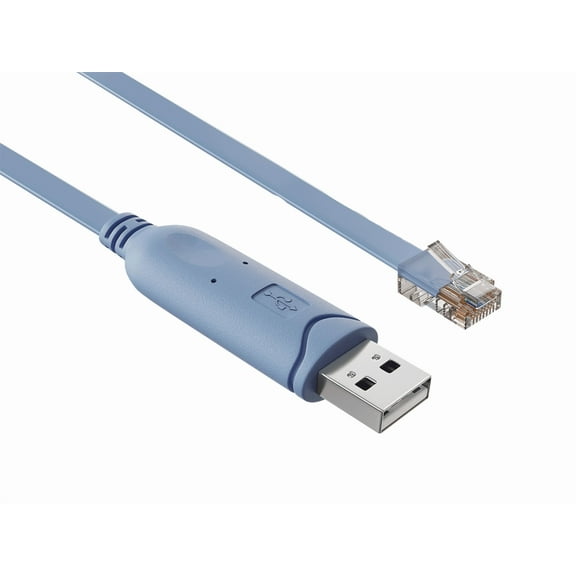Cable Leader 6FT USB Cisco console cable USB to RJ45 8P8C Flat Serial Console Cable, Blue