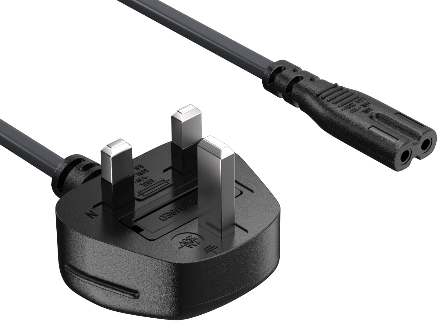 Kentek 6ft US To Europe Power Cord - IEC320 C7 To EU CEE 7/16 For