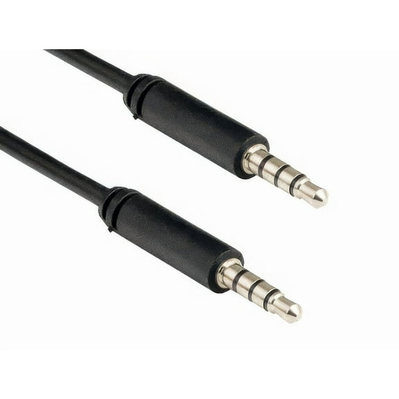 Cable Leader 6ft 3.5mm TRRS Male to Male Audio & Microphone TRRS Cable, Black