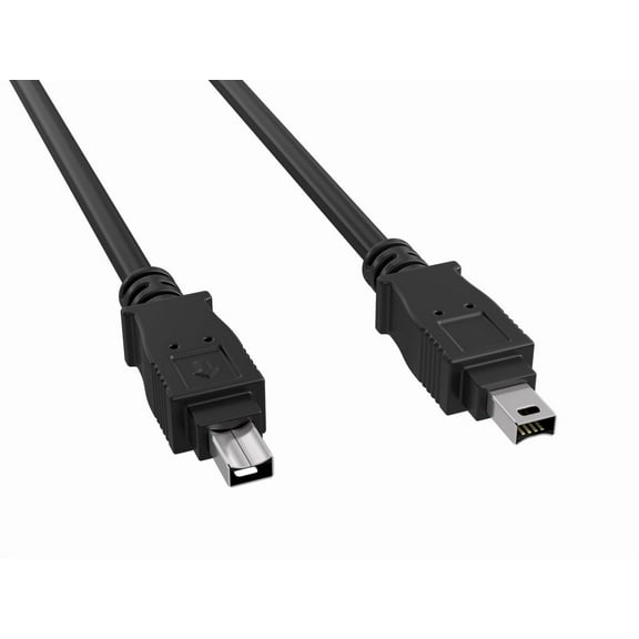 Cable Leader 6ft FireWire 400 Cable IEEE-1394a 4-Pin Male to Male Data Transfer Cable, Black